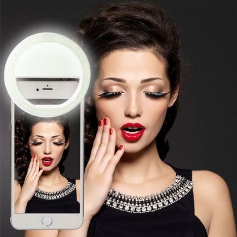 Selfie-LED-Lichtring für Smartphones – wiederaufladbar – | Fashiongirl