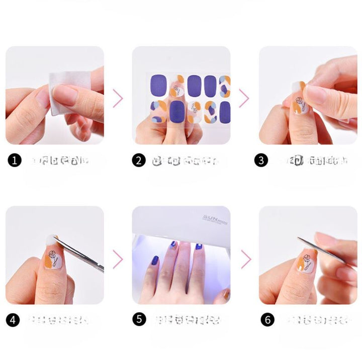 Semi Cured Gel Nail Stickers / Self - adhesive nail polish - Dreamy Rose (JK - 251) - | Fashiongirl