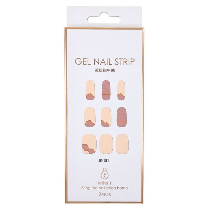 Semi Cured Gel Nail Stickers / Self - adhesive nail polish - Nude Desert (JK - 181) - | Fashiongirl