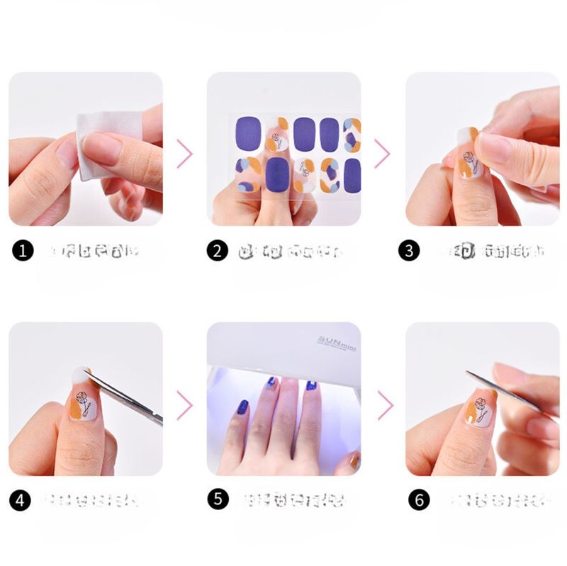 Semi Cured Gel Nail Stickers / Self - adhesive nail polish - Starry Ocean (JK - 262) - | Fashiongirl