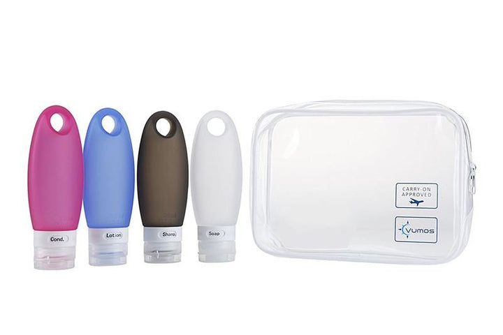 Silicone Travel Bottles - set of reusable tubes (4 x 90ml) - | Fashiongirl