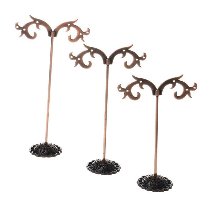 Small jewellery trees for earrings, 3 pcs, bronze - | Fashiongirl