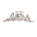 The SOHO Asli Metal Hair Claw in silver features a modern, abstract wavy open geometric design, shown against a plain white background.