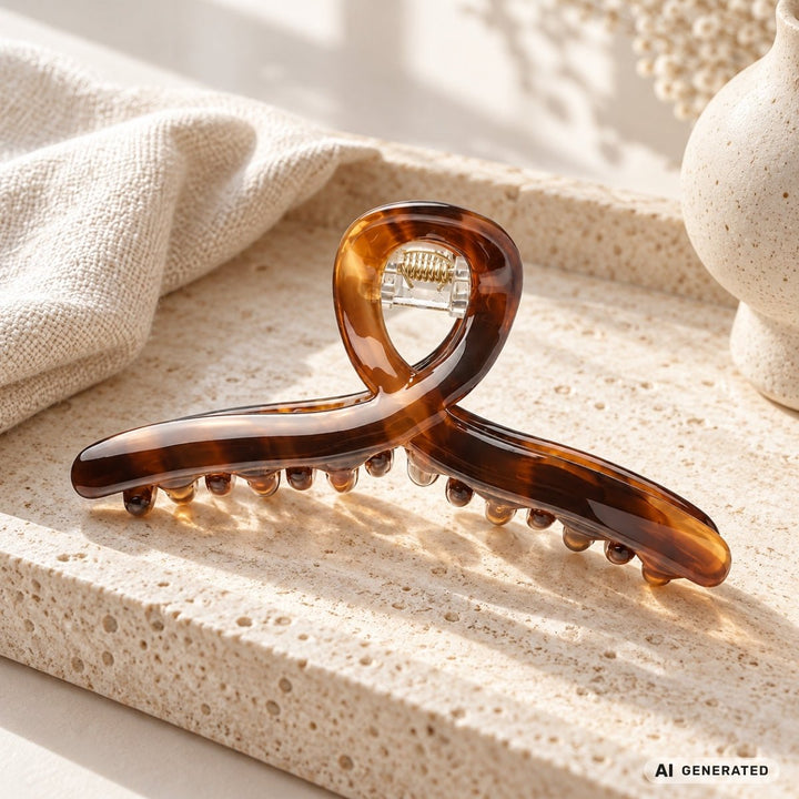 SOHO Aspen Hair Claw Clip 11 cm - Brown – image 4