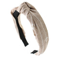 SOHO Ava Breites Stirnband – Sandfarben mit Anker – Haaraccessoires