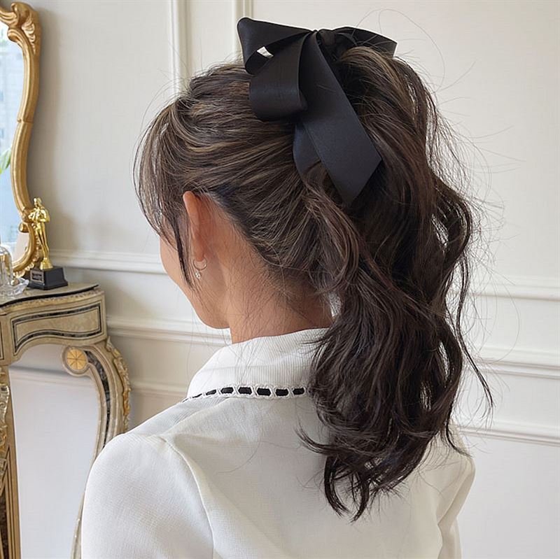SOHO Bona Bow Banana Hair Clip - Black - Hair Accessories | Fashiongirl