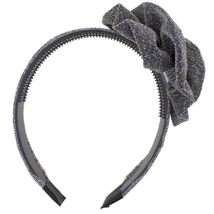 SOHO Bow Glitter Headband - Silver - Hair Accessories