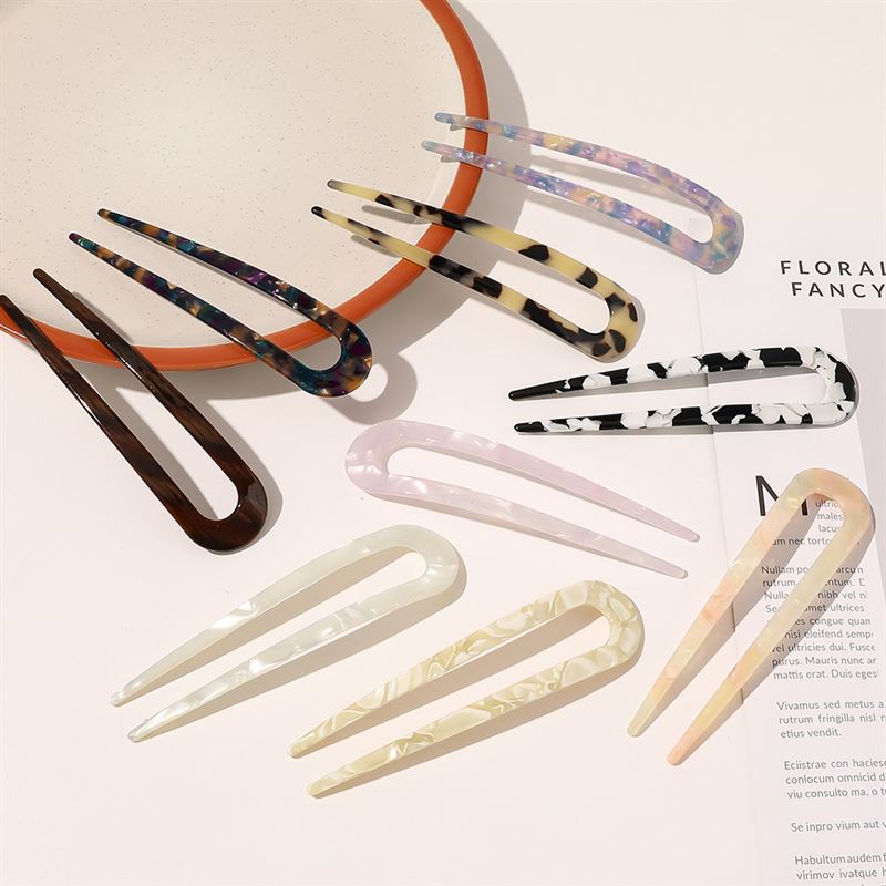 SOHO Dean Hairpin - White Marble - Hair Accessories | Fashiongirl