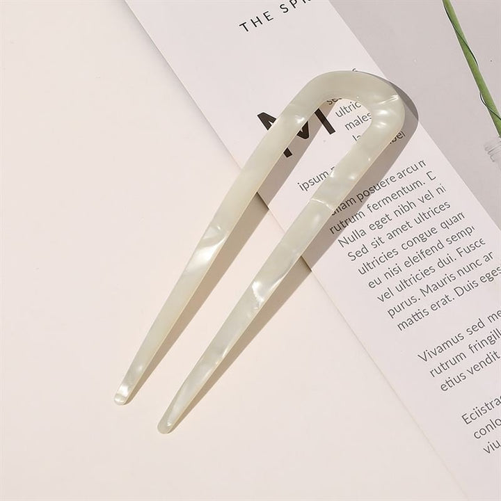 SOHO Dean Hairpin - White Marble - Hair Accessories | Fashiongirl