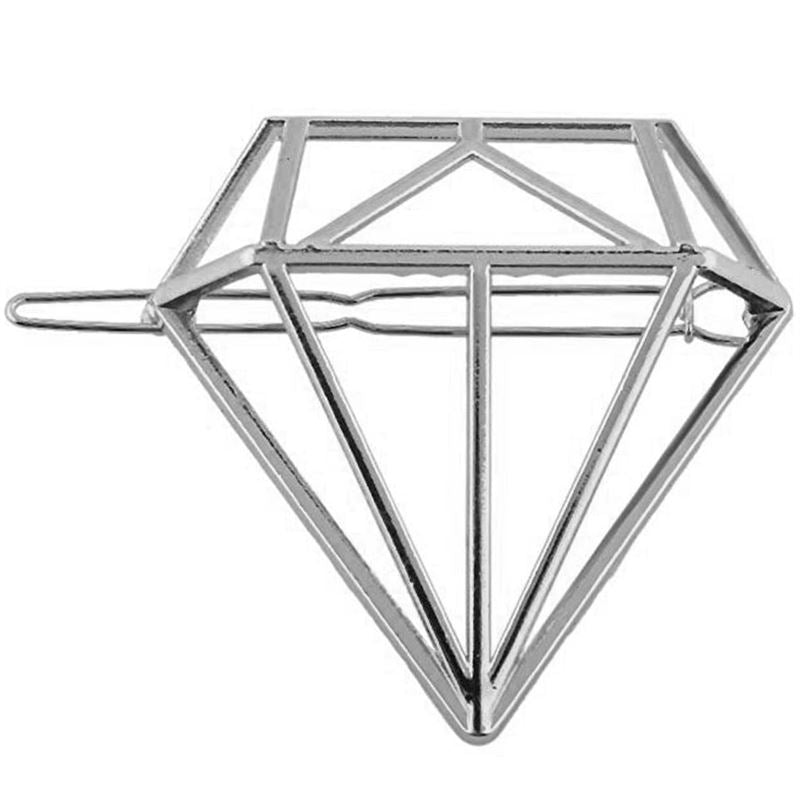 SOHO Diamond Hair Clip - Silver - | Fashiongirl
