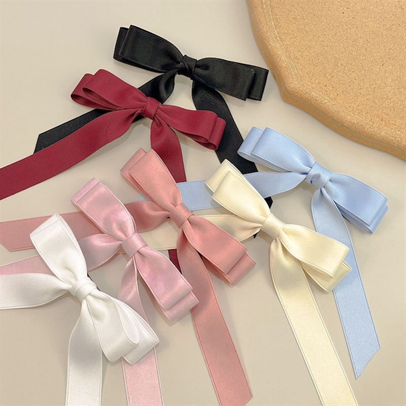 SOHO Emma Bow Hair clips - Peach - Hair Accessories | Fashiongirl