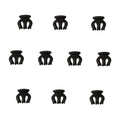 SOHO Etta Hair Claws - Black - Hair Accessories