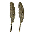 SOHO Feder-Haarspange – Gold (2 Stück) – | Fashiongirl