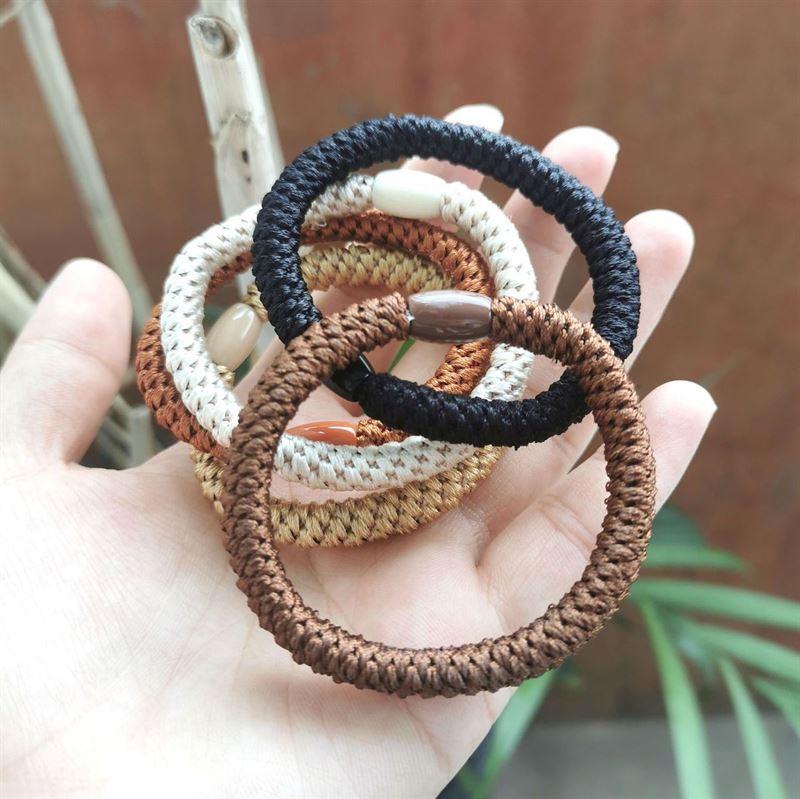 SOHO Hair elastics - Reddish brown, 3 pcs - Hair Accessories | Fashiongirl