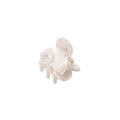Die SOHO Hara Mini Hair Claw – Porcelain von SOHO ist ein kleines, transparentes Haaraccessoire aus Kunststoff, das einer Mini-Klammer ähnelt und vor einem weißen Hintergrund isoliert dargestellt ist.
