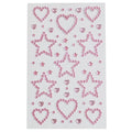 SOHO Hearts & Stars Selbstklebende Strasssteine für Gesicht, Make-up, Nägel, Körper, Bastelarbeiten – Rosa – | Fashiongirl