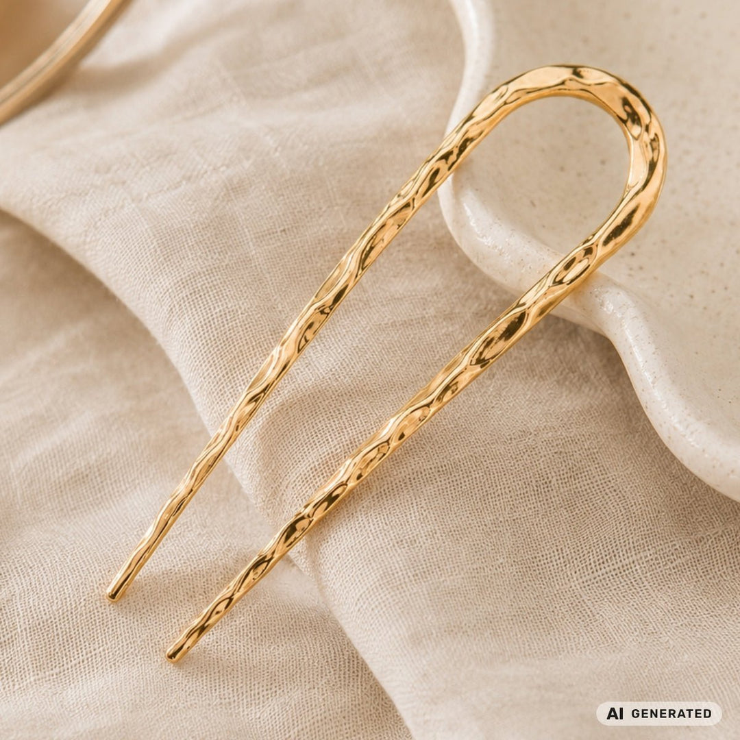 SOHO Itzel XL U-Shaped Hairpin for Buns and Updos - Gold – image 5