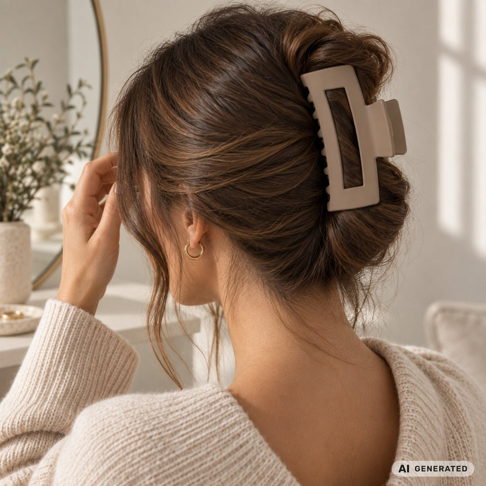 SOHO Kalia Hair Claw Clip 10x5 cm - Light Brown – image 2