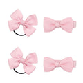 SOHO Kirby Bow Hair elastics and hair clips - Light Pink - Hair Accessories | Fashiongirl