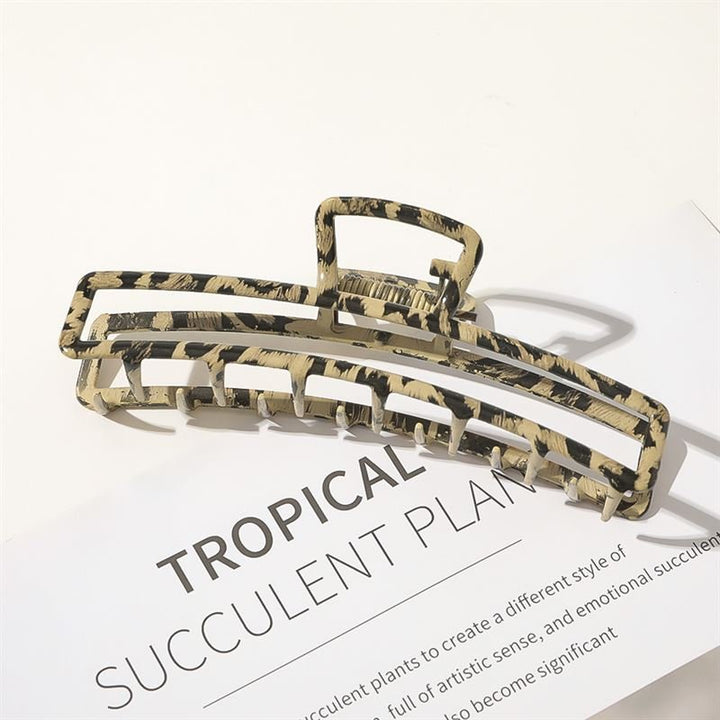 SOHO Leopard Metal Hair Claw - Hair Accessories