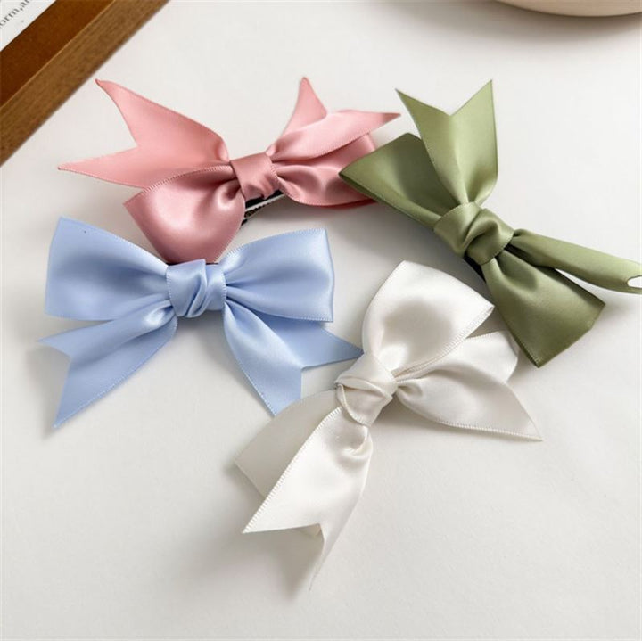 SOHO Mio Bow Hair Clips - White - Hair Accessories | Fashiongirl