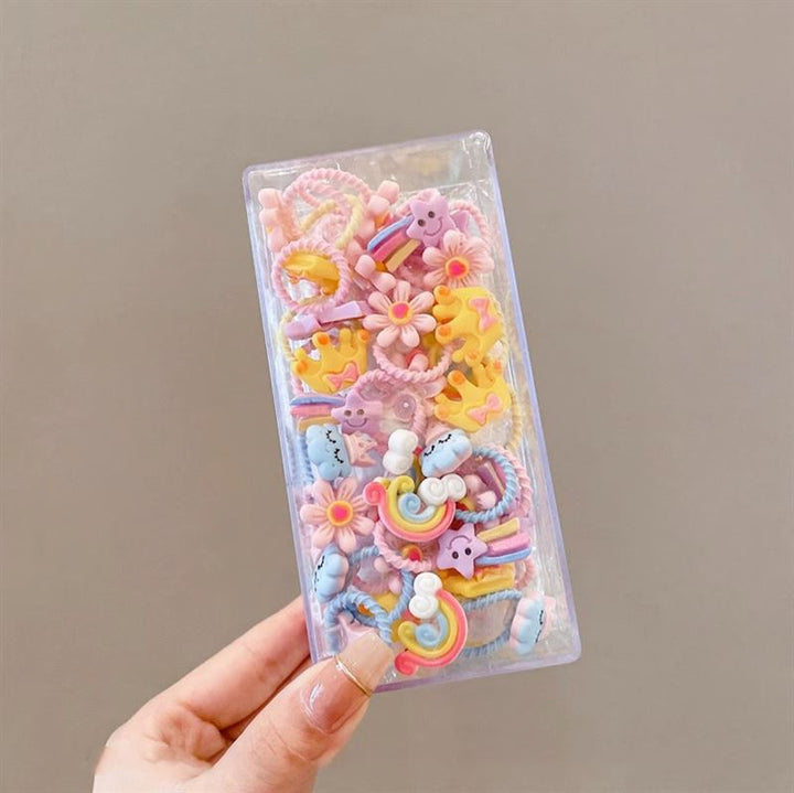SOHO Nadia Mini Hair elastics, 30 pcs - Rainbow - Hair Accessories | Fashiongirl