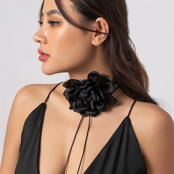 SOHO Pink Choker Necklace - Black - | Fashiongirl