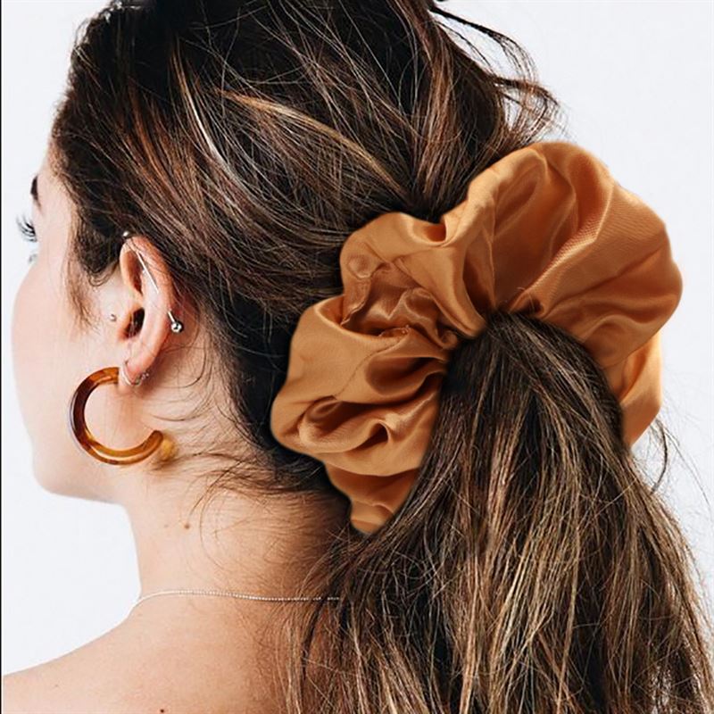 SOHO Riva XL Scrunchie - Dark brown - Hair Accessories
