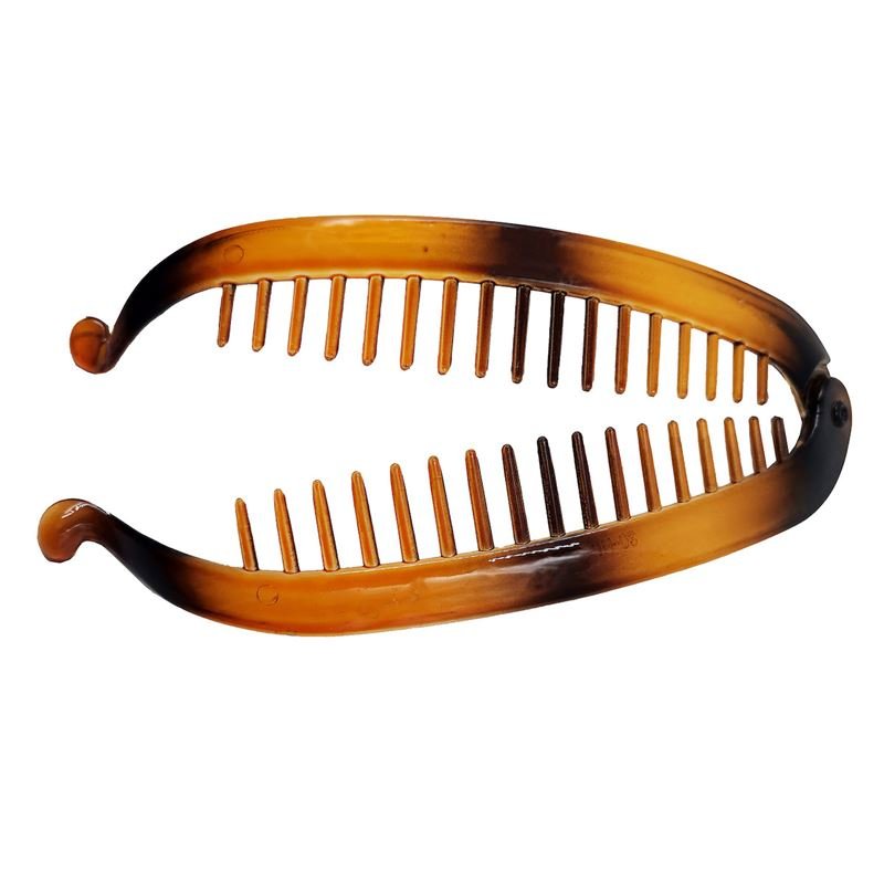 SOHO Slim Banana Hair Clip - Brown - | Fashiongirl