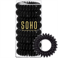 SOHO Spiral-Haargummis, schwarz – 8 Stück – Haaraccessoires | Fashiongirl