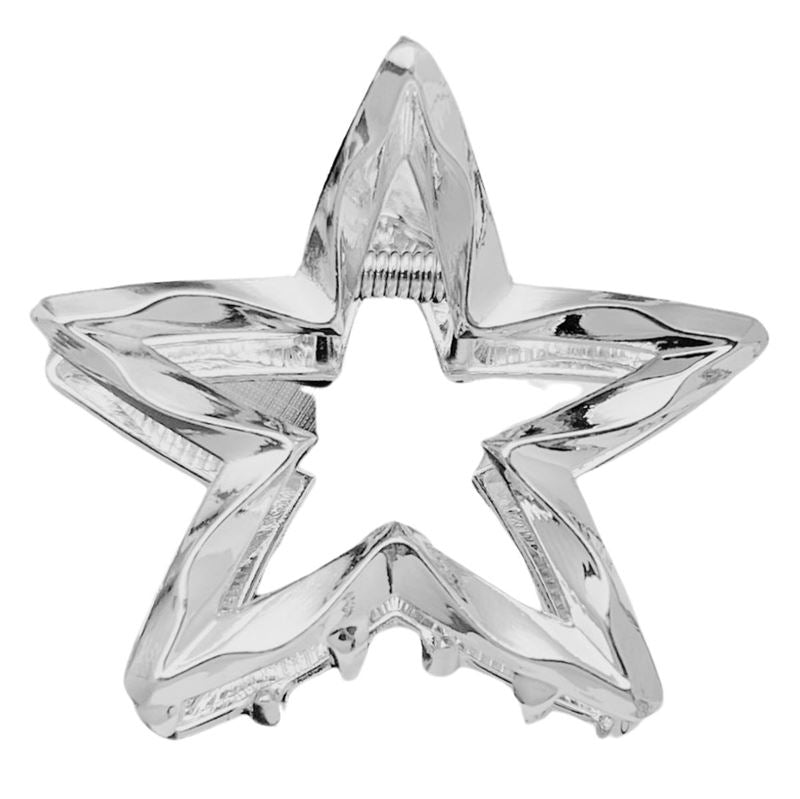 SOHO Star Metal Hair Claw - Silver - Hair Accessories