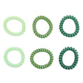 SOHO Thia Spiral-Haargummis, 6 Stück – Grün – Haaraccessoires | Fashiongirl
