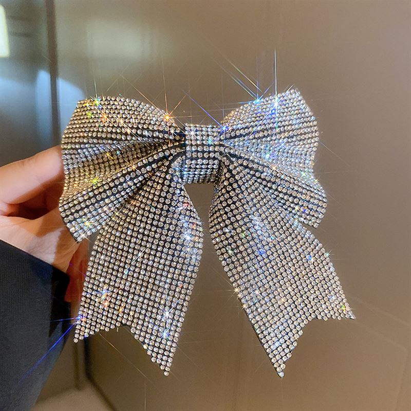 SOHO Victoria Bow Hair Clip - Silver - Hair Accessories | Fashiongirl