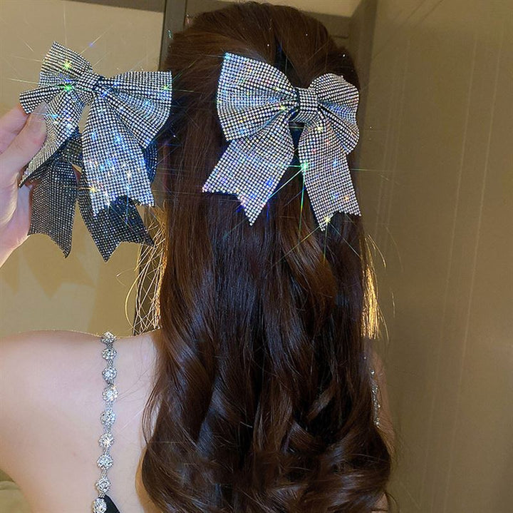 SOHO Victoria Bow Hair Clip - Silver - Hair Accessories | Fashiongirl