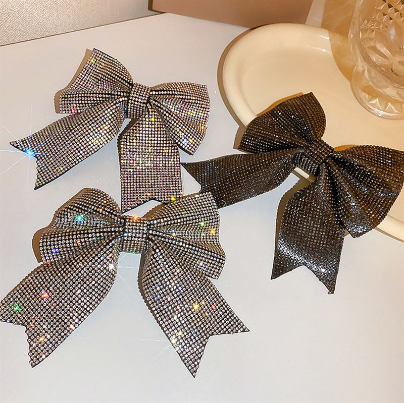 SOHO Victoria Bow Hair Clip - Silver - Hair Accessories | Fashiongirl