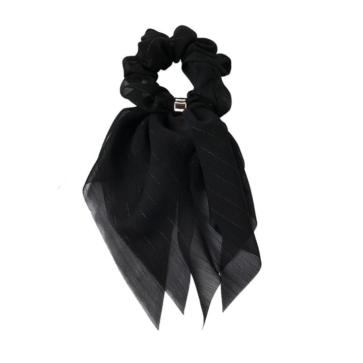 SOHO Vina Scrunchie with scarf - Black - Hair Accessories