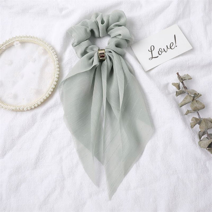 SOHO Vina Scrunchie with scarf - Green - Hair Accessories