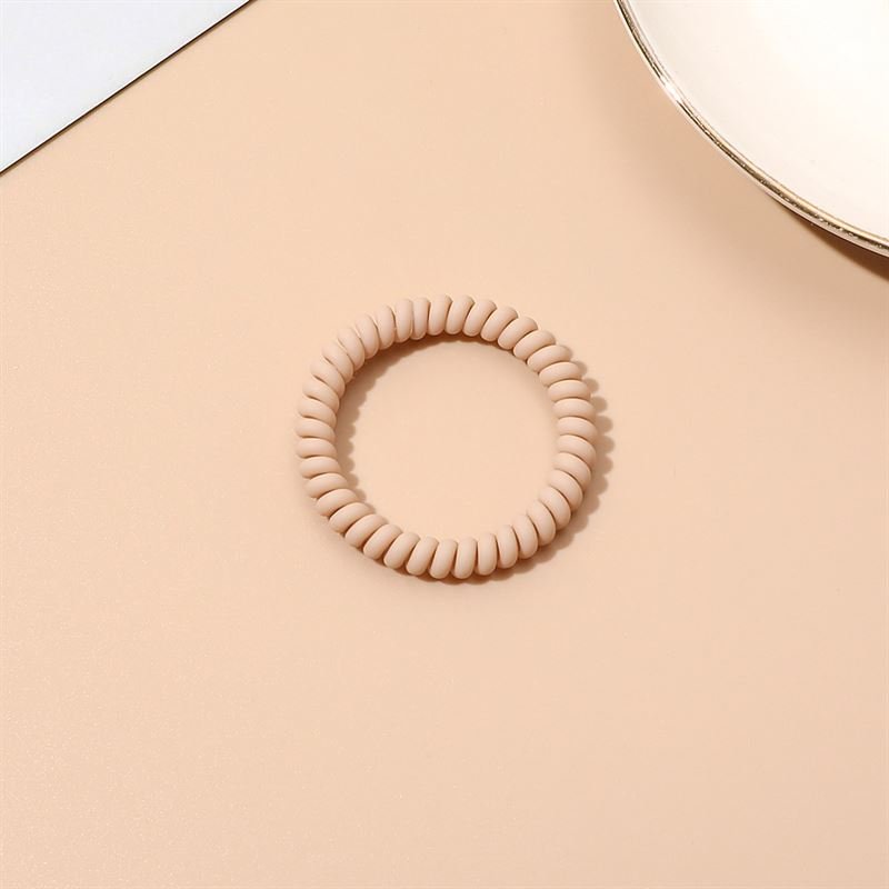 SOHO Wave Spiral Hair elastics - Cream - Hair Accessories | Fashiongirl