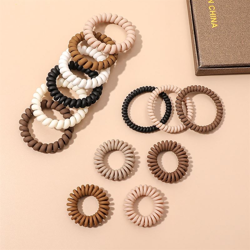 SOHO Wave Spiral Hair elastics - Cream - Hair Accessories | Fashiongirl