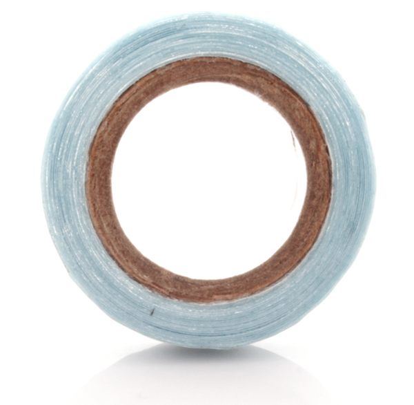 Das Fashiongirl Strong Double Sided Tape for Hair Extension (1 Rolle, 2,7 Meter) wird von vorne gezeigt, wobei seine runde Form und der braune Kartonkern – perfekt für Haarverlängerungen – auf weißem Hintergrund hervorgehoben werden.