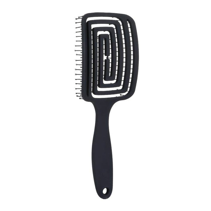 TBC Detangling Hair Brush - Wet &amp; Dry Hollow Brush - Black - Hair Styling tool