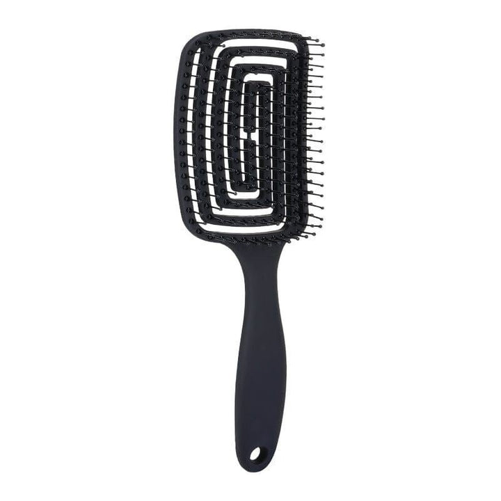 TBC Detangling Hair Brush - Wet &amp; Dry Hollow Brush - Black - Hair Styling tool