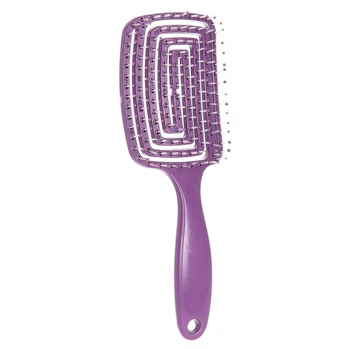 TBC Detangling Hair Brush - Wet &amp; Dry Hollow Brush - Purple - Hair Styling tool