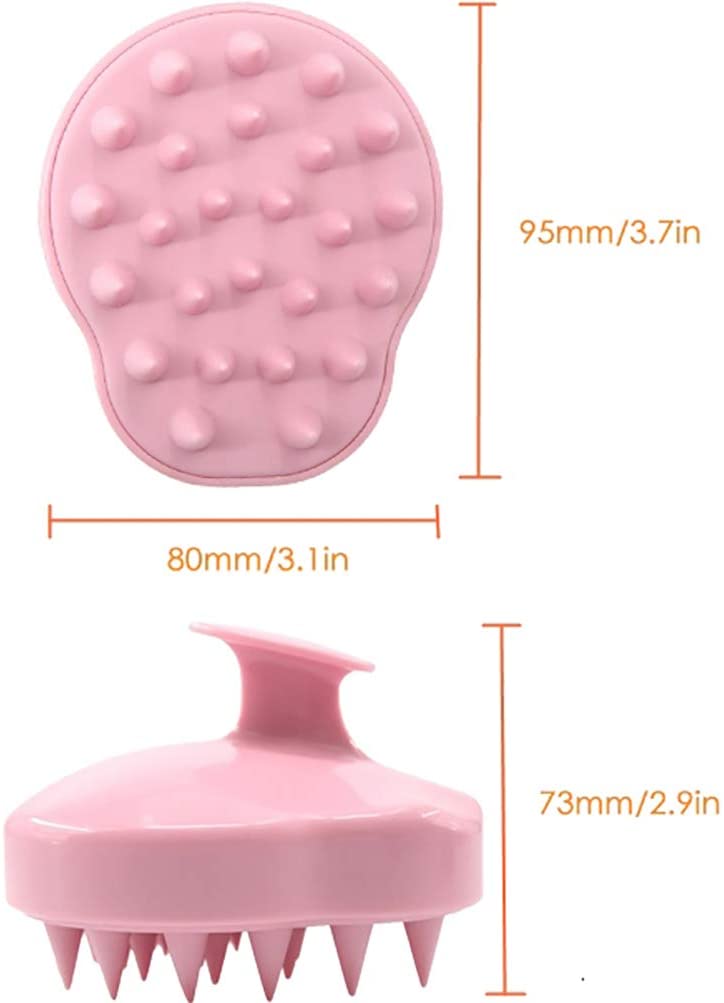 TBC Shampoo Hair Brush / Scalp Brush - Scalp Massage Brush - massage and stimulation of the scalp - Pink - Hair Styling tool