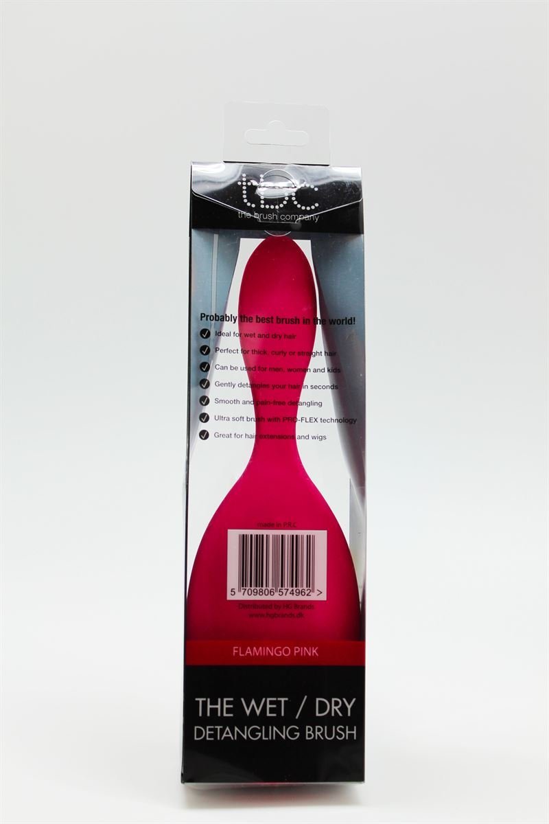 TBC The Wet &amp; Dry Brush Detangler Hair Brush - Flamingo Pink - Hair Styling tool