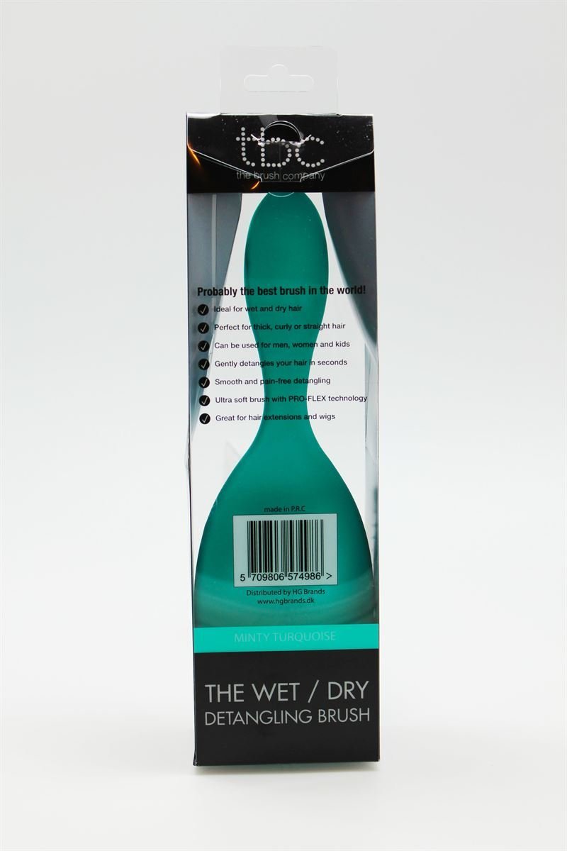 TBC The Wet &amp; Dry Brush Detangler Hair Brush - Minty Turquoise - Hair Styling tool