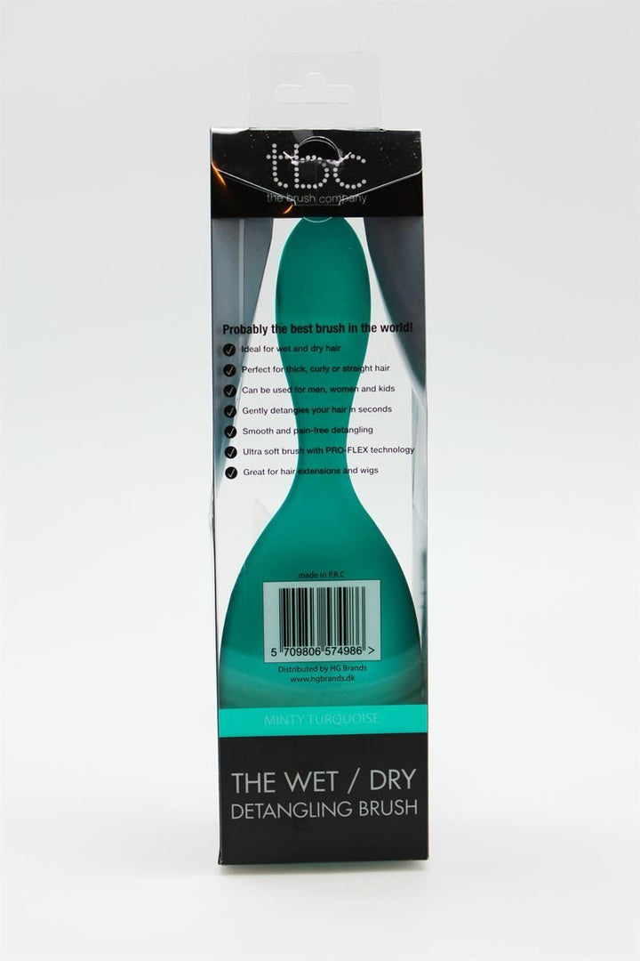 TBC The Wet &amp; Dry Brush Detangler Hair Brush - Minty Turquoise - Hair Styling tool