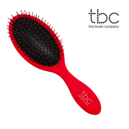 TBC The Wet &amp; Dry Brush Detangler Hair Brush - Strawberry Red - Hair Styling tool