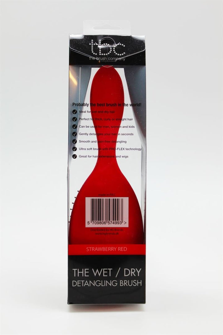 TBC The Wet &amp; Dry Brush Detangler Hair Brush - Strawberry Red - Hair Styling tool