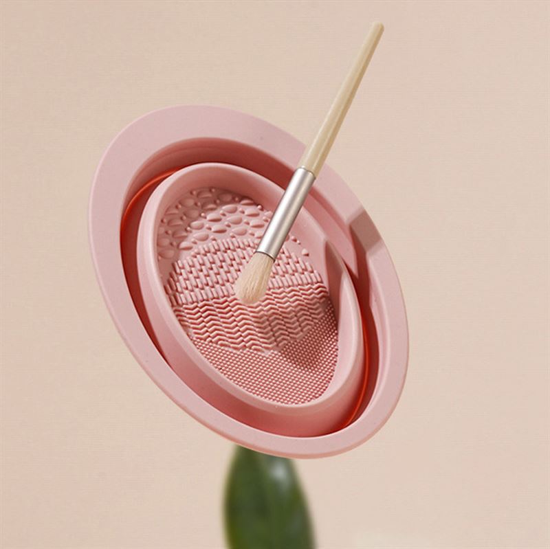 Technique PRO Foldable Silicone Makeup Brush Cleaner Bowl - Nude Rose - Hair Accessories